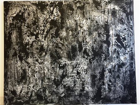 Iole Oliva Milano 1991 Oltre la superficie 2016 Gesso nero e pigmenti...