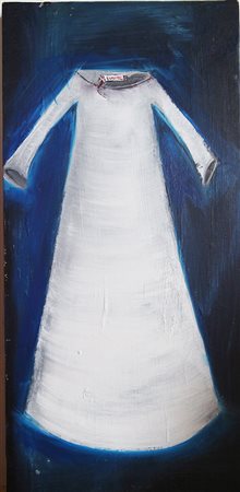 CLAUDIA RORDORF MONZA 1973 anima 0 olio su tela 36,5x17,5