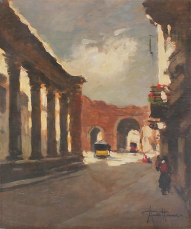 Achille Cattaneo Limbiate 1872 Senza titolo Olio su tavola 60x50