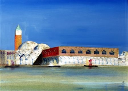 MAGAZZINI SALVATORE (Pistoia 1955) "Venezia" Olio su tavola cm. H: 50 L: 70...