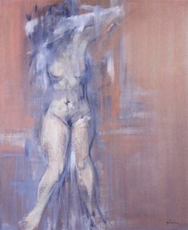 AJMONE GIUSEPPE (Carpignano Sesia 1923 - Romagnano Sesia 2005) "Donna che si...