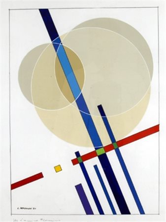 VERONESI LUIGI (Milano 1908 - Milano 1998) "Composizione astratta" 1980...