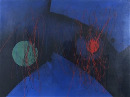 CRIPPA ROBERTO (Monza 1921 - Bresso 1972) "Spirali" 1951 Olio su tela cm. H:...