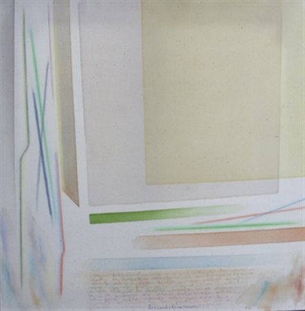 GUARNERI RICCARDO (Firenze 1933) "Raddoppio dall'alto" Tecnica mista su tela...