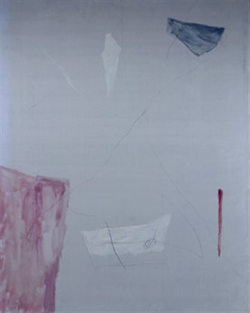 RACITI MARIO (Milano 1934) "Presenze assenze" 1971 Olio su tela cm. H: 100 L:...