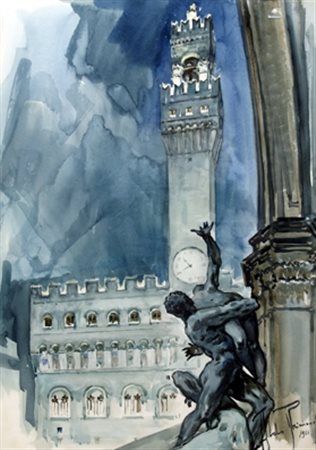 RAIMONDI ALDO (Roma 1902 - Roma 1998) "Senza titolo" 1961 Acquerello su carta...