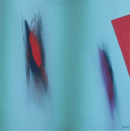 FINZI ENNIO (Venezia 1931) "Senza titolo" Olio su tela cm. H: 30 L: 30 Firma...