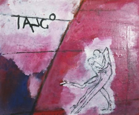 ROGNONI FRANCO (Milano 1913 - Milano 1999) "Tango" Olio su tela cm. H: 46 L:...