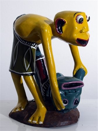 LILANGA GEORGE (Tanzania 1940 - Tanzania 2005) "Senza titolo" Scultura in...