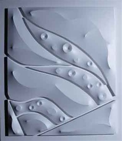 BASSANI ANDREA (MARTINENGO 1954) "Senza titolo" Tela sagomata bianca cm. H:...