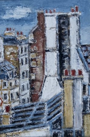 TAMBURI ORFEO (Jesi 1910 - Parigi 1994) "Tetti di Parigi" 1973 Olio su tela...