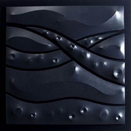 BASSANI ANDREA (MARTINENGO 1954) "Senza titolo" Tela sagomata nera cm. H: 80...