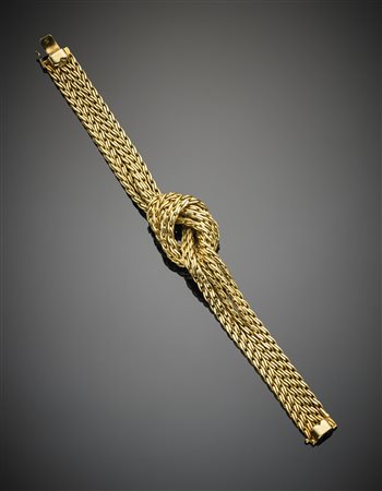 VILLA MILANO Bracciale in oro giallo formato da cinque catene annodate al...