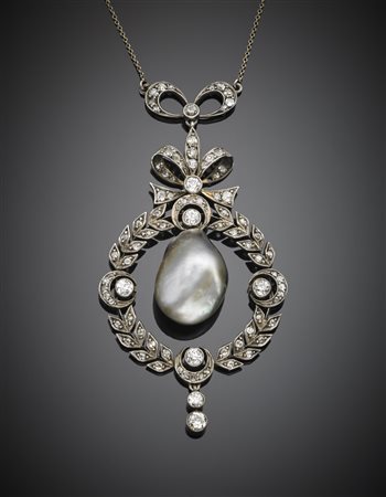 Perla naturale grigia di acqua salata mm h 18,20x13,26x12,08 circa come...