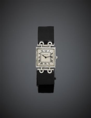 CARTIER Orologio da polso da donna in oro giallo, platino e diamanti con...