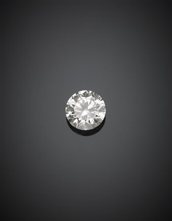 Diamante rotondo taglio a brillante vecchio europeo di ct.3,81 Accompagnato...