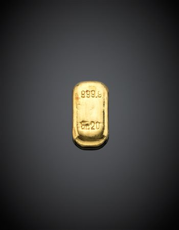 Lingotto in oro giallo 999/1000 g. 20 Gold ingot