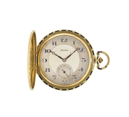 INVAR Orologio da tasca da uomo in oro 18K Anni '30 Quadrante, movimento e...