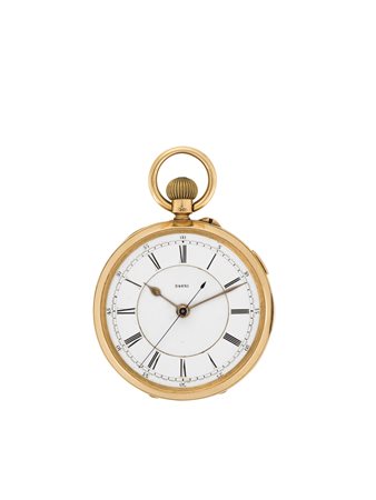 ANONIMO Orologio da tasca da uomo in oro 18K Epoca fine sec. XIX Movimento...