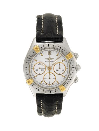BREITLING, Cronografo Orologio da polso da uomo in acciaio e oro 18K Anni...