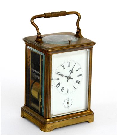 ANONIMO Orologio officier in ottone e vetri molati Epoca fine sec. XVIII,...