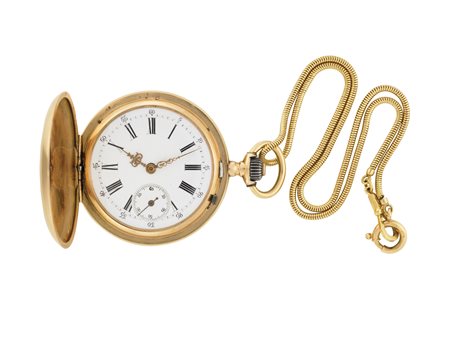 ROBERT GENEVE Orologio da uomo da tasca in oro 18K Epoca fine sec. XIX Cassa...