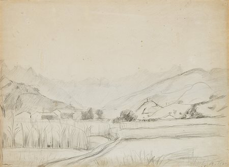 Arturo Tosi (Busto Arsizio 1871 - Milano 1956) "L'Agro di Rovetta" 1936...
