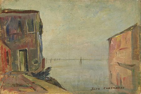 Silvio Consadori (Brescia 1909 - Burano 1994) "Canale di Mazzorbo. Burano"...