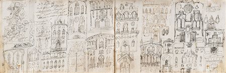 Luigi Scrosati (Milano 1814 - 1869) (Attribuito) Album contenente numerosi...