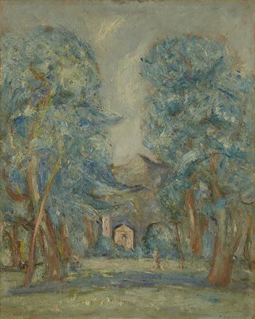 Francesco De Rocchi (Saronno 1902 - Milano 1978) "Chiesetta nel bosco" 1942...
