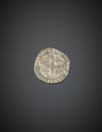 VERONA. Gian Galeazzo Visconti (1387-1402). Grosso CNI 1/4. AG. Molto raro. SPL