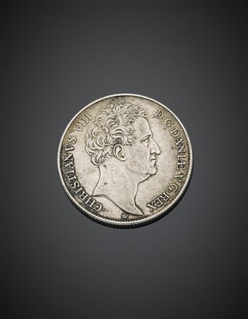 DANIMARCA. Christian VIII (1839-1848). Speciedaler 1848. KM 741. AG. qSPL/BB