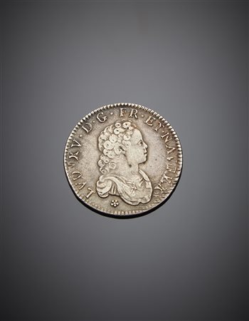 FRANCIA. Luigi XV (1715-1774). Mezzo scudo 1716/N. KM 420.13. AG. Tracce di...