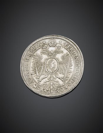 GERMANIA. Nurenberg. Tallero 1629. KM tipo 105, variante. AG. Raro. Fondi...