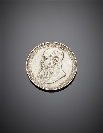 GERMANIA. Sachsen-Meiningen. Da 5 marchi 1908. KM 201. AG. Buon BB