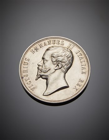 MEDAGLIE. Vittorio Emanuele II. Medaglia premio dell'Universit‡ di Torino, in...