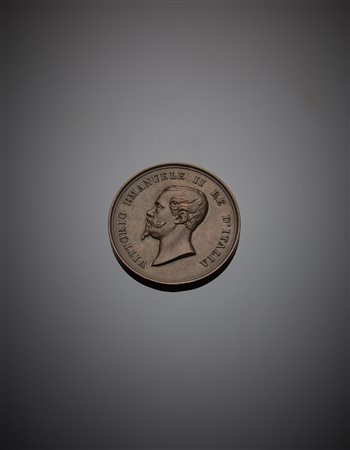 MEDAGLIE. Vittorio Emanuele II. Medaglia s.d. "Al merito". AE, mm 37,5, qSPL