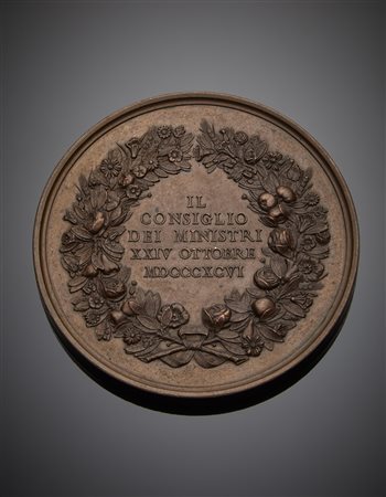 MEDAGLIE. Vittorio Emanuele (poi III), Principe di Napoli con la Principessa....