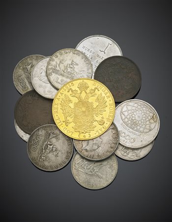 Lotto di monete italiane e (soprattutto) estere, in vari metalli, comprese 13...