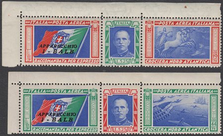 [REGNO D'ITALIA] 1933 Posta aerea, Crociera Nord-Atlantica di Italo Balbo....