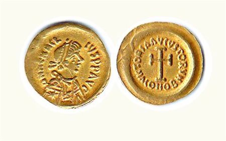 COSTANTINOPOLI - Eraclio (610-641) - Tremisse; D/ Busto diademato a d.; R/...