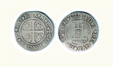 GENOVA - Dogi Biennali (1528-1797) - Mezzo Scudo al castello 1613; D/...
