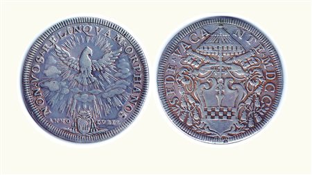 ROMA - Sede vacante - Piastra 1700 - Card. Spinola Camerlengo - Munt 3....