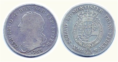 SAVOIA - Carlo Emanuele III (1730-1773) - Scudo da 6 Lire 1763. Metallo: AR -...