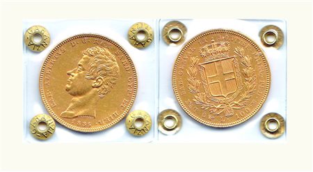 CARLO ALBERTO - 100 Lire 1835 TO - P.141. Metallo: AU - Conservazione: q.FDC