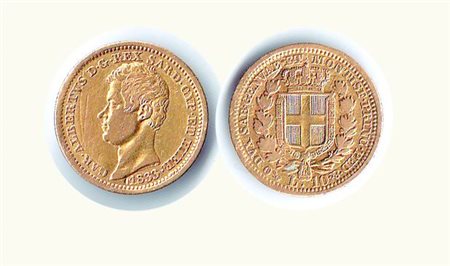 CARLO ALBERTO - 10 Lire 1833 GE - P.211. Rarità: R - Metallo: AU -...