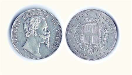 VITTORIO EMANUELE II - Lira 1860 FI - Gig.12. Rarità: RR - Metallo: AR -...