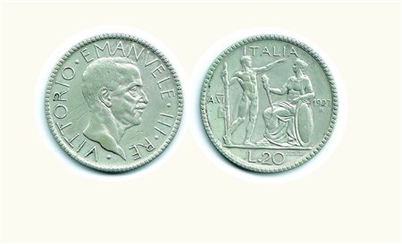 VITTORIO EMANUELE III - 20 Lire 1927 A VI - P.672. Rarità: NC - Metallo: AR -...