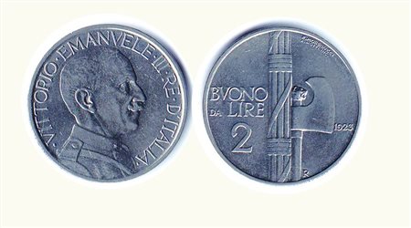 VITTORIO EMANUELE III - Buono da 2 Lire 1923 - P.741. Rarità: NC - Metallo:...