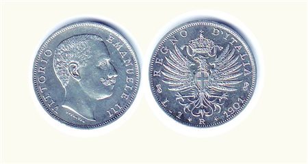 VITTORIO EMANUELE III - Lira 1901. Metallo: AR - Conservazione: FDC